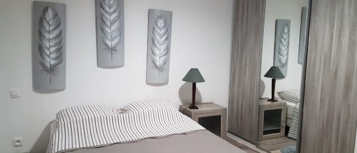 troisième photo d'une des chambres du loft à louer pour cure et vacance à Lamalou les Bains